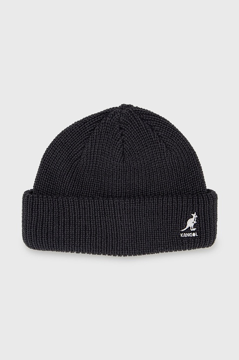 Kangol czapka kolor szary z grubej dzianiny - zdjęcie produktu nr 1
