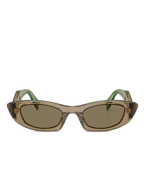 Prada Eyewear geometric-frame sunglasses - Green - zdjęcie produktu nr 1