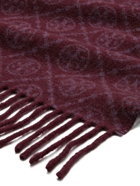 Tory Burch monogram oblong scarf - Red - zdjęcie produktu nr 1