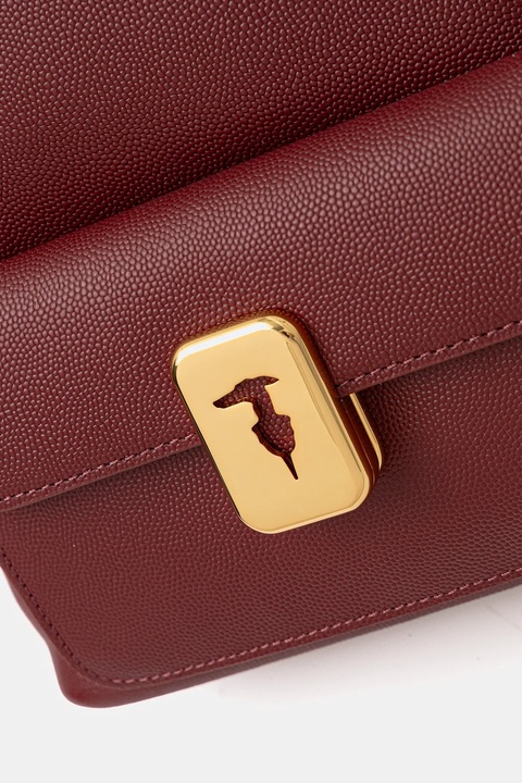 Trussardi plecak skórzany damski kolor brązowy mały gładki Z607E106080N - zdjęcie produktu nr 2