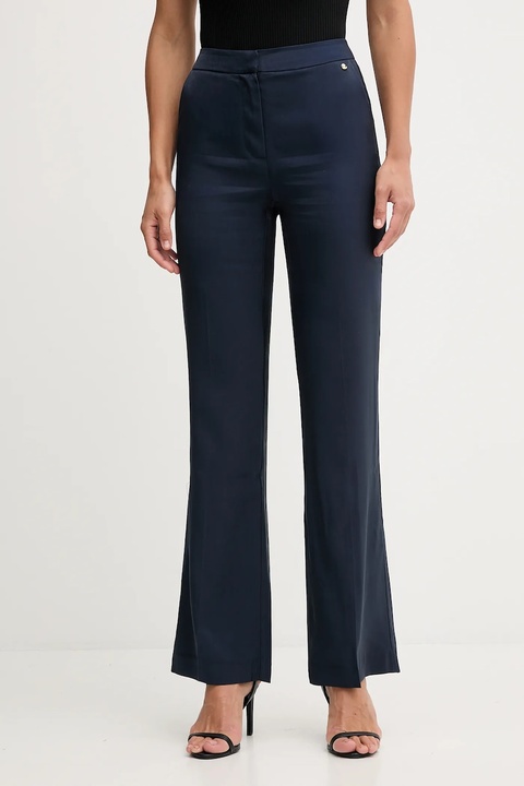 Pedro del Hierro spodnie damskie kolor granatowy szerokie high waist 7602509 - zdjęcie produktu nr 1