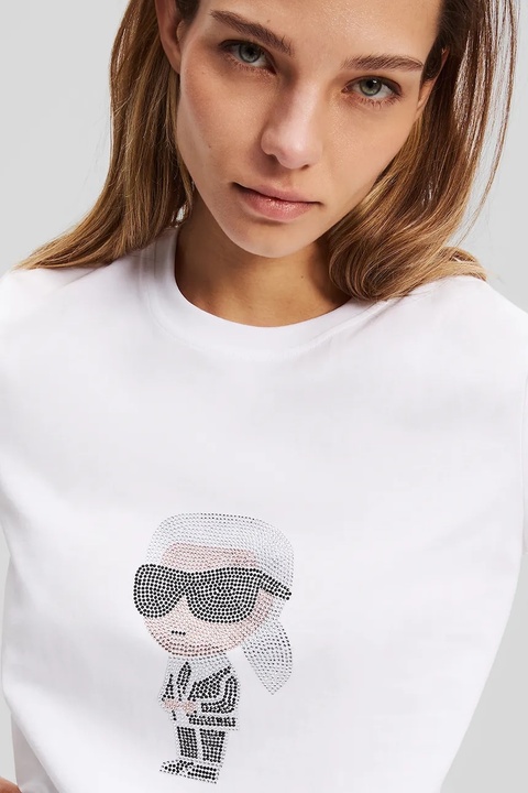 Karl Lagerfeld t-shirt bawełniany damski kolor biały A3W17076 - zdjęcie produktu nr 2
