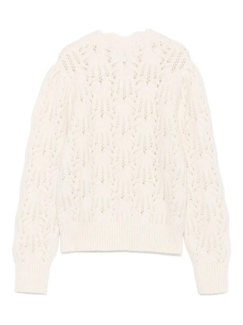 MARANT ÉTOILE lpatterned open-knit sweater - White - zdjęcie produktu nr 2