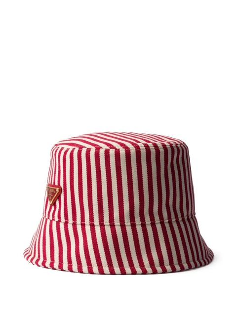 Prada striped bucket hat - Red - zdjęcie produktu nr 1