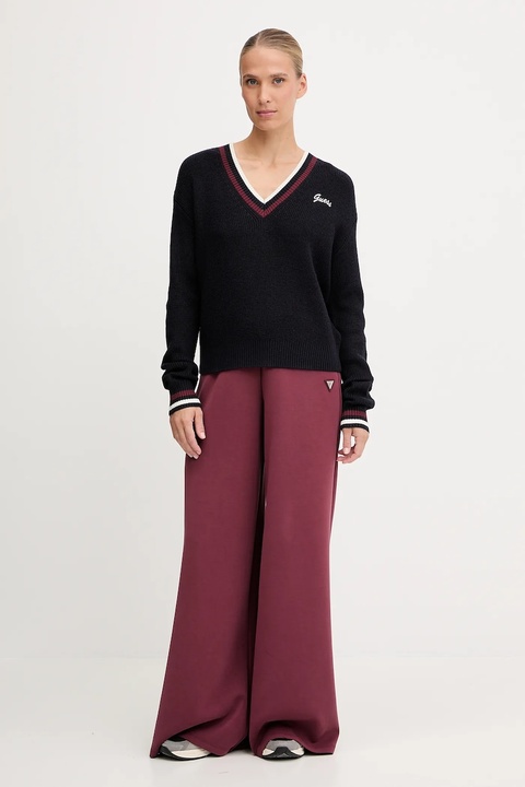 Guess sweter z dodatkiem wełny SABINA damski kolor granatowy lekki V5BR01 Z1152 - zdjęcie produktu nr 1