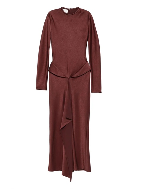 Nanushka crew-neck draped maxi dress - Brown - zdjęcie produktu nr 1