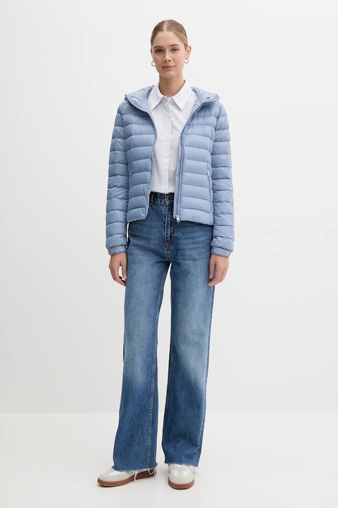 Tommy Hilfiger kurtka puchowa kolor niebieski przejściowa WW0WW46788 - zdjęcie produktu nr 2