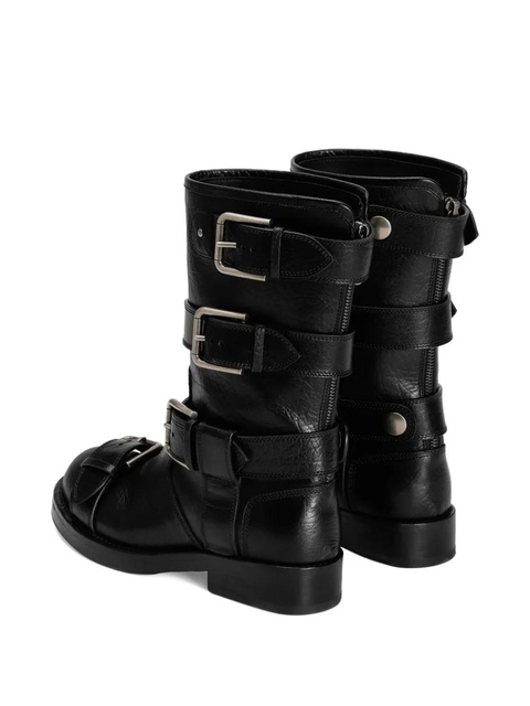Dolce & Gabbana multiple-buckle leather boots - Black - zdjęcie produktu nr 2