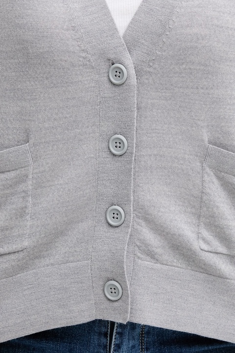 United Colors of Benetton kardigan wełniany damski kolor szary lekki 11AHD604R - zdjęcie produktu nr 2