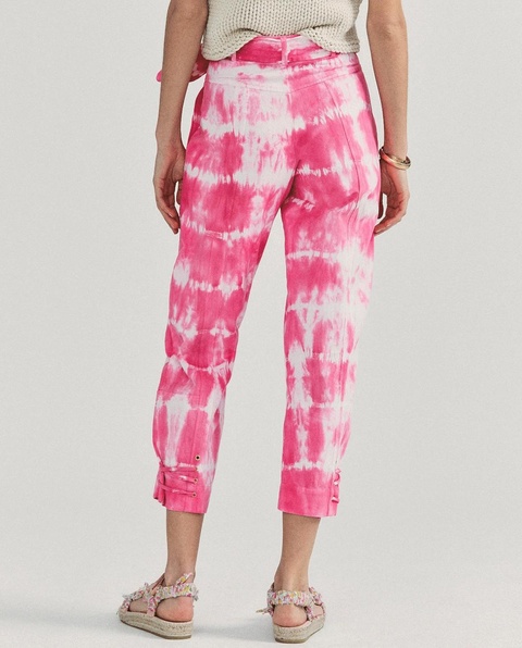 LOVE SHACK FANCY - Różowe spodnie Tao tie-dye - zdjęcie produktu nr 2