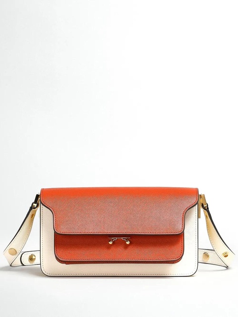 Marni Trunk leather shoulder bag - Neutrals - zdjęcie produktu nr 1