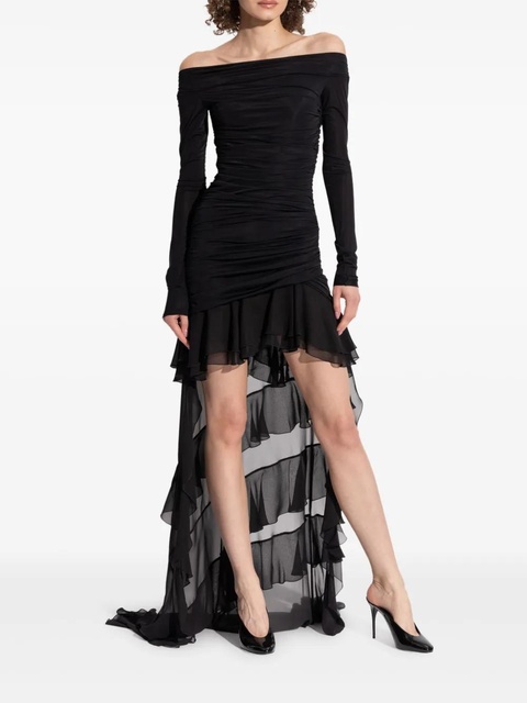 Blumarine off-shoulder mini dress - Black - zdjęcie produktu nr 2