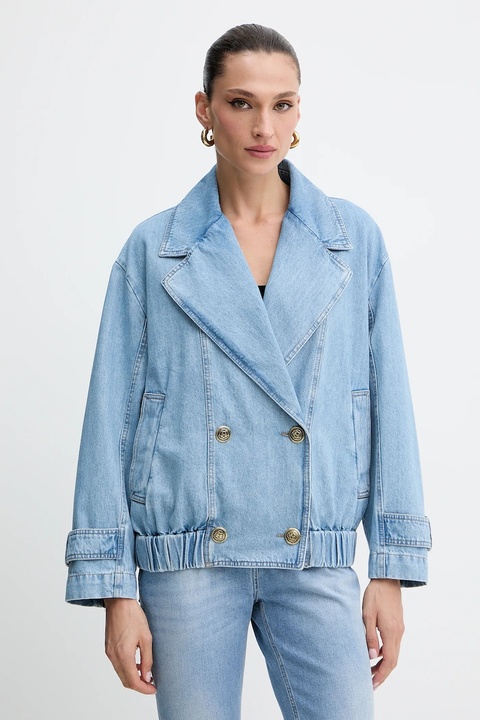 Marella kurtka jeansowa kolor niebieski przejściowa oversize 2523046064200 - zdjęcie produktu nr 1