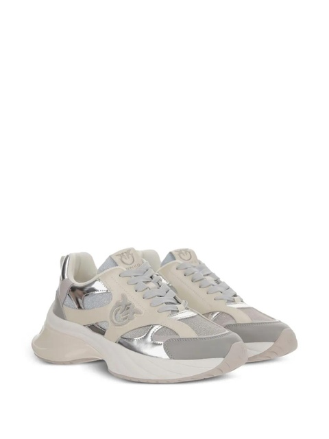 PINKO Ariel mirror-finish sneakers - Grey - zdjęcie produktu nr 2