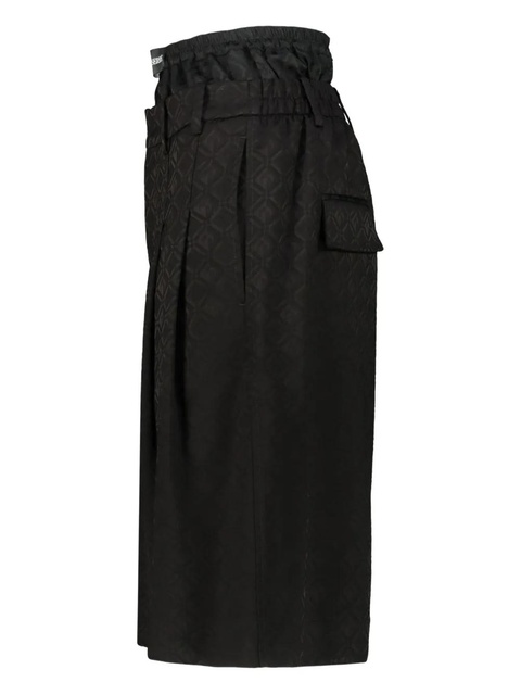 Marine Serre Moon Diamand jacquard shorts - Black - zdjęcie produktu nr 1