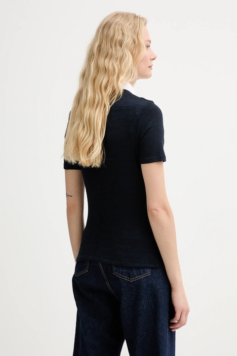 Rag & Bone polo damski kolor granatowy WCC24FT019JY19 - zdjęcie produktu nr 2