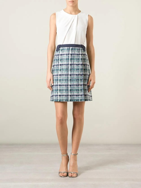 ETRO bouclé-knit midi straight skirt - Blue - zdjęcie produktu nr 2