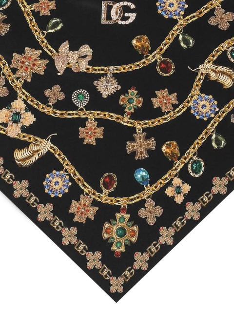 Dolce & Gabbana embellished silk scarf - Black - zdjęcie produktu nr 1