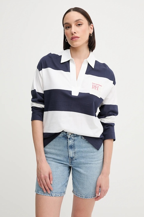 Pedro del Hierro longsleeve bawełniany kolor beżowy 4539610 - zdjęcie produktu nr 1