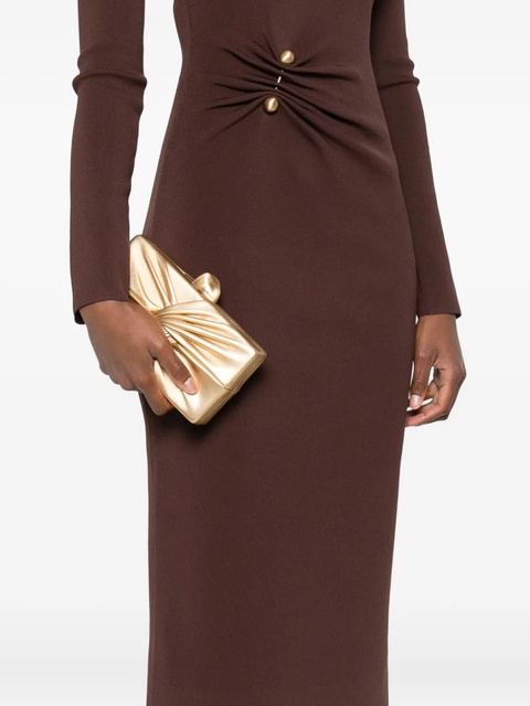 Cult Gaia Lisse knot-detail mini clutch - Gold - zdjęcie produktu nr 2