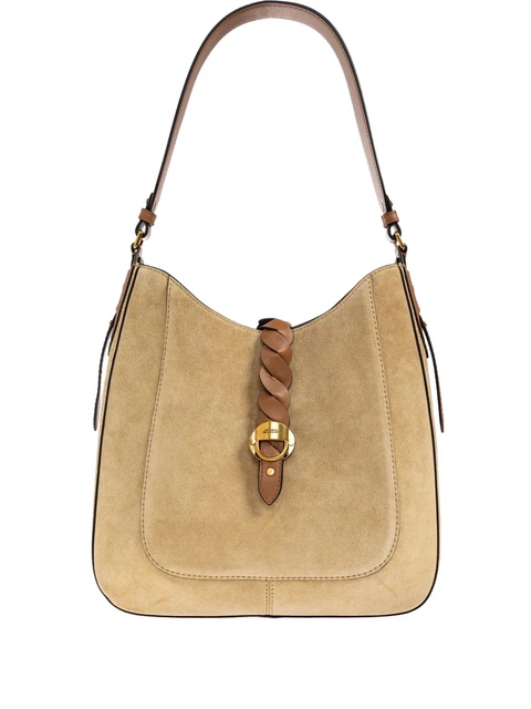 ISABEL MARANT braided-detail suede shoulder bag - Neutrals - zdjęcie produktu nr 1