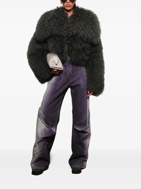The Attico Cropped Shearling jacket - Green - zdjęcie produktu nr 2