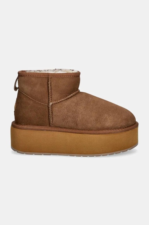 Emu Australia śniegowce zamszowe Stinger Micro Flatform kolor brązowy W13082.CHES - zdjęcie produktu nr 2