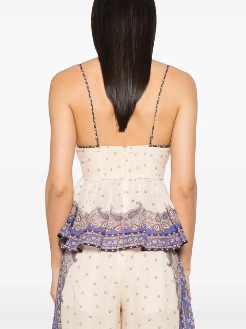 ZIMMERMANN Maxine Plunge blouse - Neutrals - zdjęcie produktu nr 2