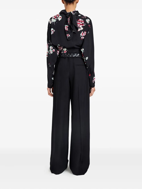 Proenza Schouler cowl-neck floral blouse - Black - zdjęcie produktu nr 2