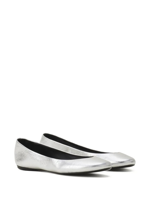Lanvin metallic-finish leather ballet flats - White - zdjęcie produktu nr 1