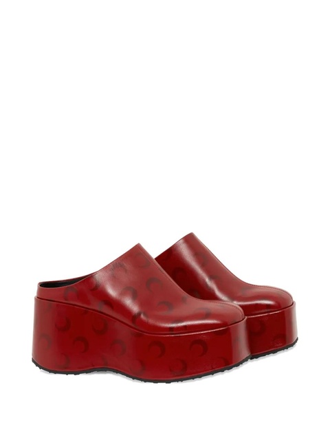 Marine Serre Moon-airbrushed platform mules - Red - zdjęcie produktu nr 2