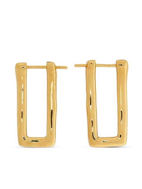 Jil Sander rectangular hoop earrings - Gold - zdjęcie produktu nr 1