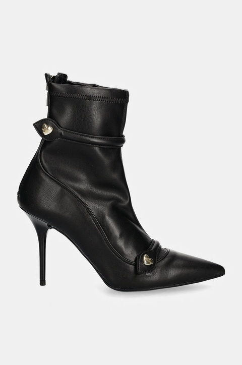 Love Moschino botki damskie kolor czarny na szpilce JA21099G0LIEZ000 - zdjęcie produktu nr 1