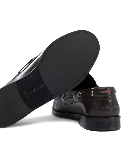 Aeyde HArris lace-up leather boat shoes - Brown - zdjęcie produktu nr 2