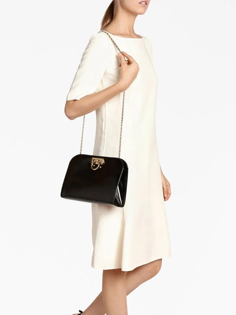 Ferragamo Diana leather clutch - Black - zdjęcie produktu nr 2