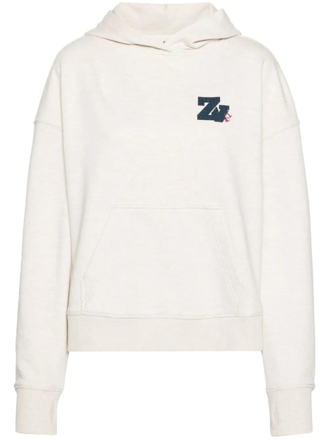 Zadig&Voltaire logo-embellished mélange hoodie - Neutrals - zdjęcie produktu nr 1
