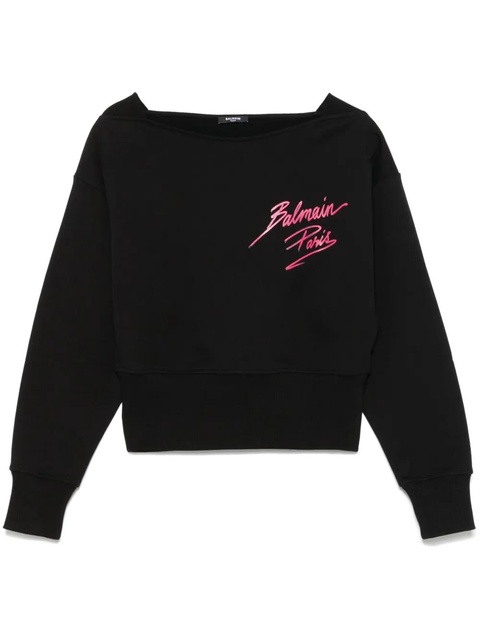 Balmain cropped sweatshirt - Black - zdjęcie produktu nr 1