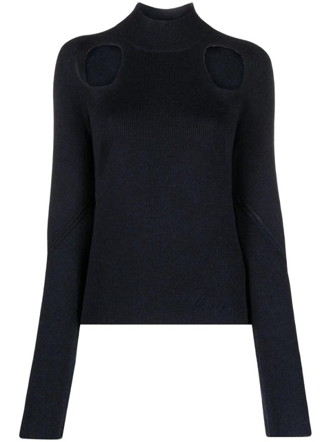 Zadig&Voltaire Micky cut-out merino-wool jumper - Blue - zdjęcie produktu nr 2