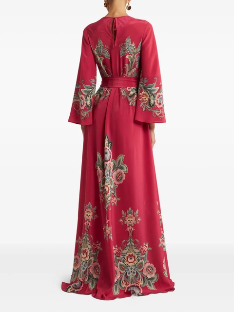 ETRO paisley-print belted maxi dress - Red - zdjęcie produktu nr 1