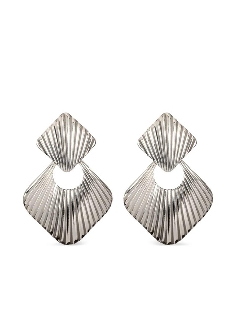 Jennifer Behr Demetra ridged earrings - Silver - zdjęcie produktu nr 1