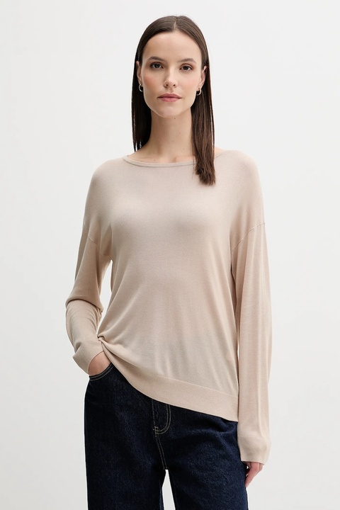 United Colors of Benetton sweter damski kolor beżowy lekki 103VD10AV - zdjęcie produktu nr 1