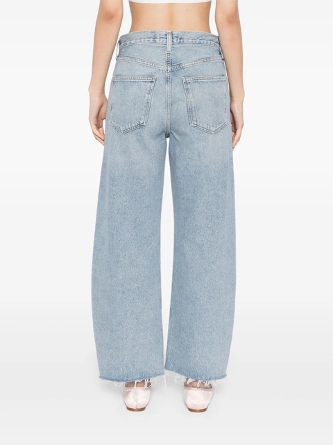 AGOLDE low curve fray jeans - Blue - zdjęcie produktu nr 2