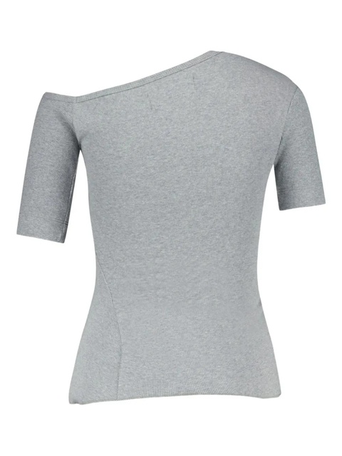 Vivienne Westwood asymmetrical-ribbed T-shirt - Grey - zdjęcie produktu nr 1