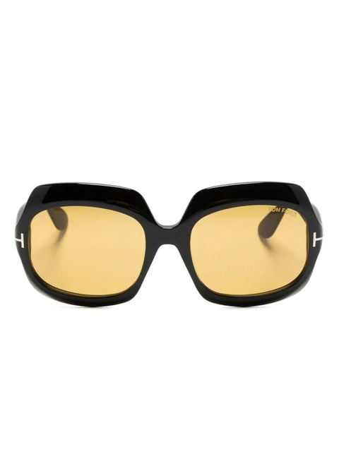 TOM FORD Eyewear Ren oversize-frame sunglasses - Black - zdjęcie produktu nr 1