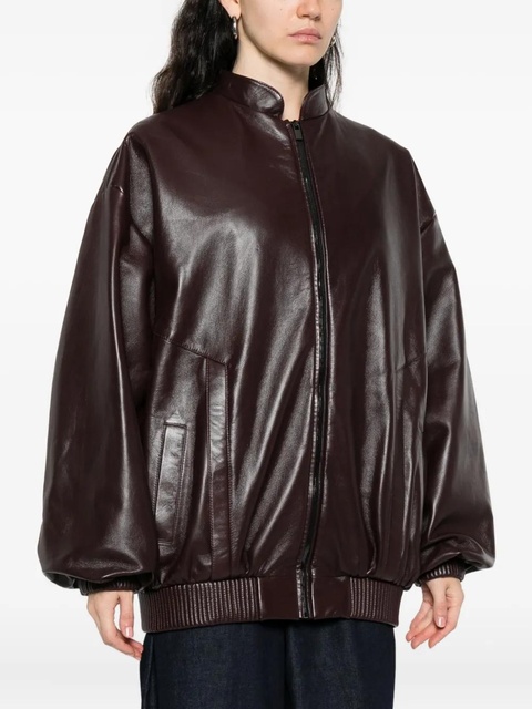 Magda Butrym zip-fastening ribbed-cuff jacket - Red - zdjęcie produktu nr 2
