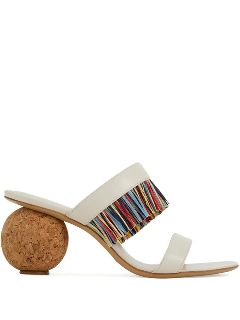 Ferragamo 75mm fringed sandals - White - zdjęcie produktu nr 1