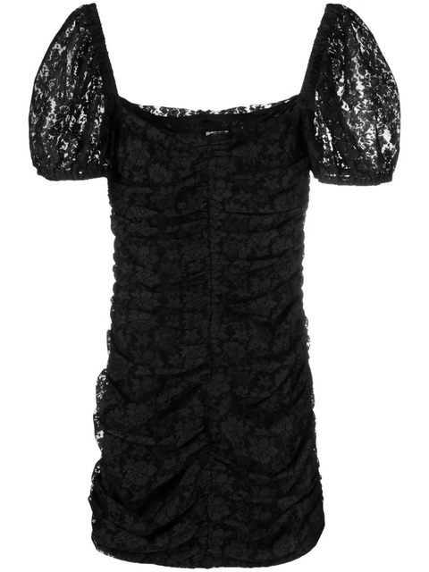 ROTATE BIRGER CHRISTENSEN puff-sleeve lace minidress - Black - zdjęcie produktu nr 1