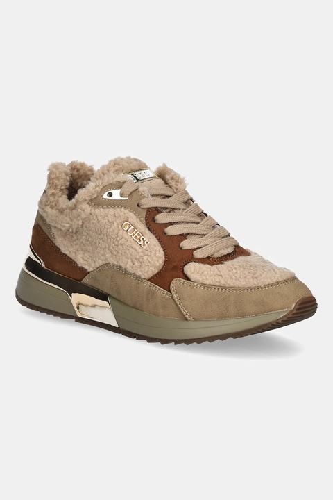 Guess sneakersy MOXEA17 damskie kolor beżowy FLFM17 FUR12 - zdjęcie produktu nr 1