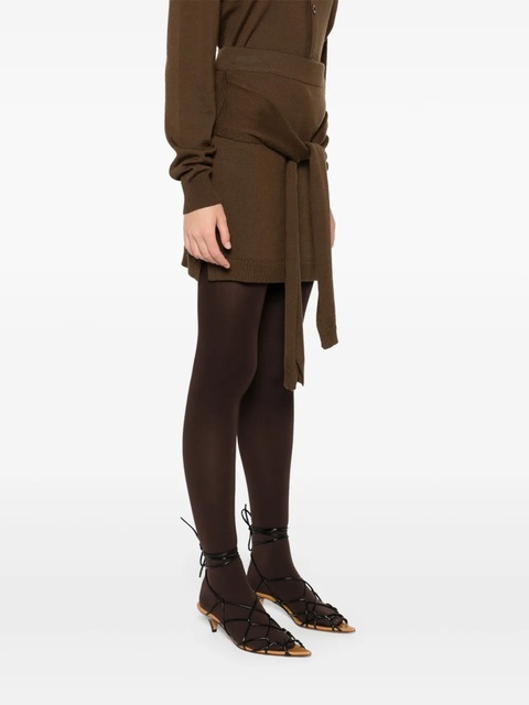 LEMAIRE fine-knit mini skirt - Brown - zdjęcie produktu nr 2