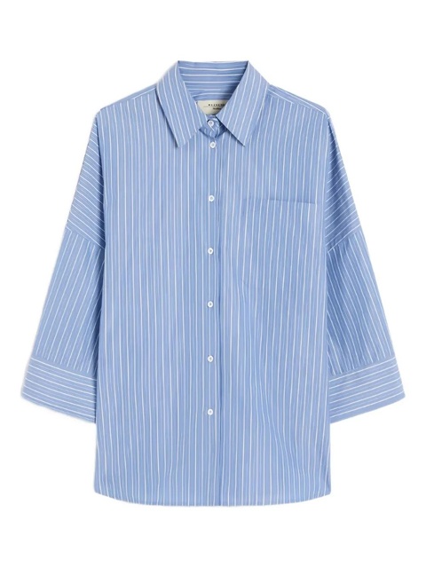 Weekend Max Mara striped three-quarter sleeve shirt - Blue - zdjęcie produktu nr 1